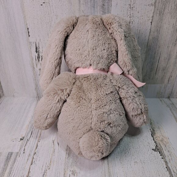 Pottery Barn Kids Rabbit Bunny Plush Huggable Play Toy Stuffed Animal Gray Brown - Picture 8 of 16